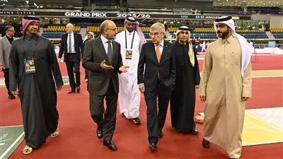 عبد المنعم الحسيني يلتقي توماس باخ في بطولة الجائزة الكبرى بقطر ​