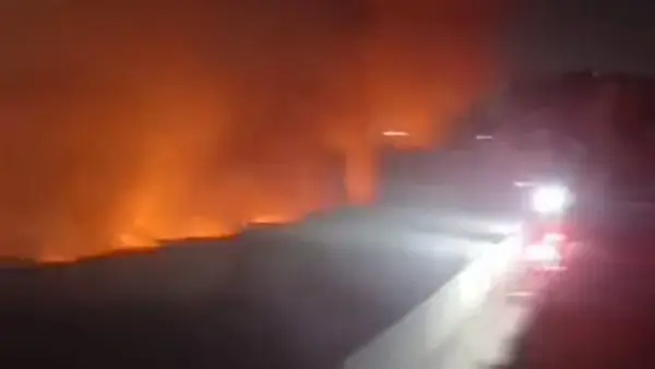 حريق هائل يلتهم مصنع أخشاب بالمرج على مساحة 800 متر