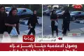 وصول الإعلامية دينا رامز عــزاء والدها في مسجد الشرطة بالشيخ زايد
