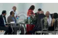 بيومي فواد وزوجته والفنان أيمن عزب أول الحضور في زفاف ابن محمد رضوان