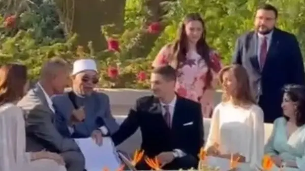 تامر هجرس يحتفل بعد قران ابنته تمارا