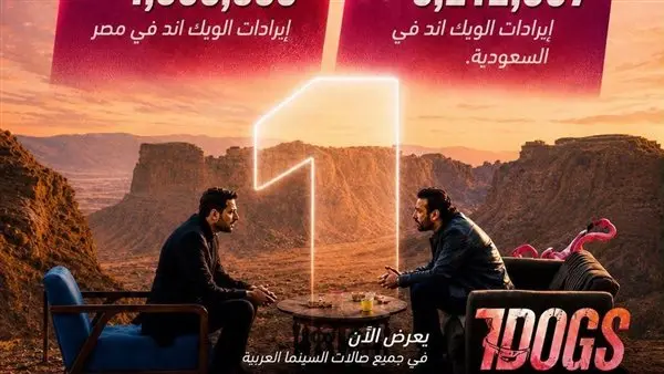 الأعلى مبيعًا في العالم العربي. تركي آل الشيخ يحتفل بأرقام فيلم 7DOGS