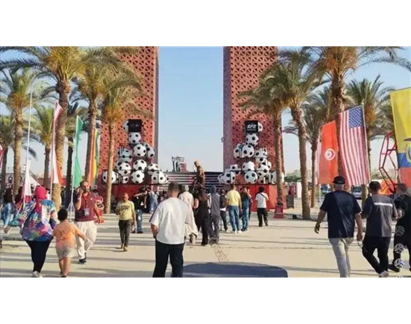 أجواء عالمية في العاصمة الإدارية.. منى عبدالغني تكشف كواليس الفان زون لمباراة مصر وبلجيكا