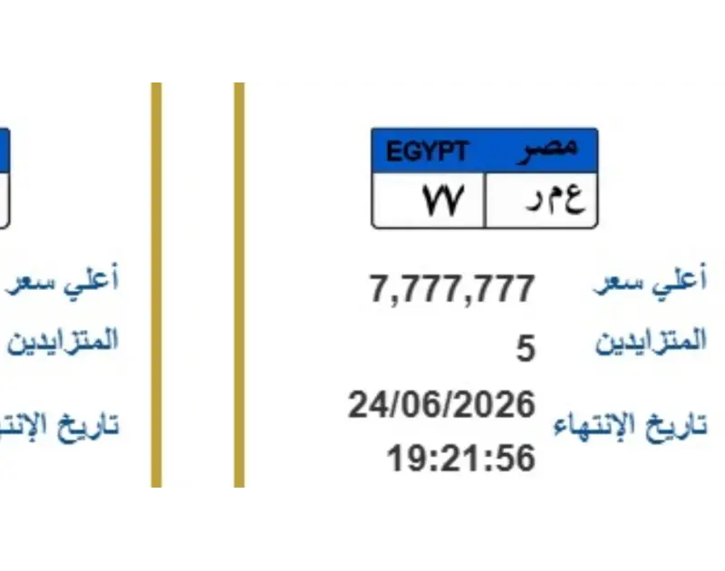 صراع الملايين على لوحات السيارات المميزة في مصر