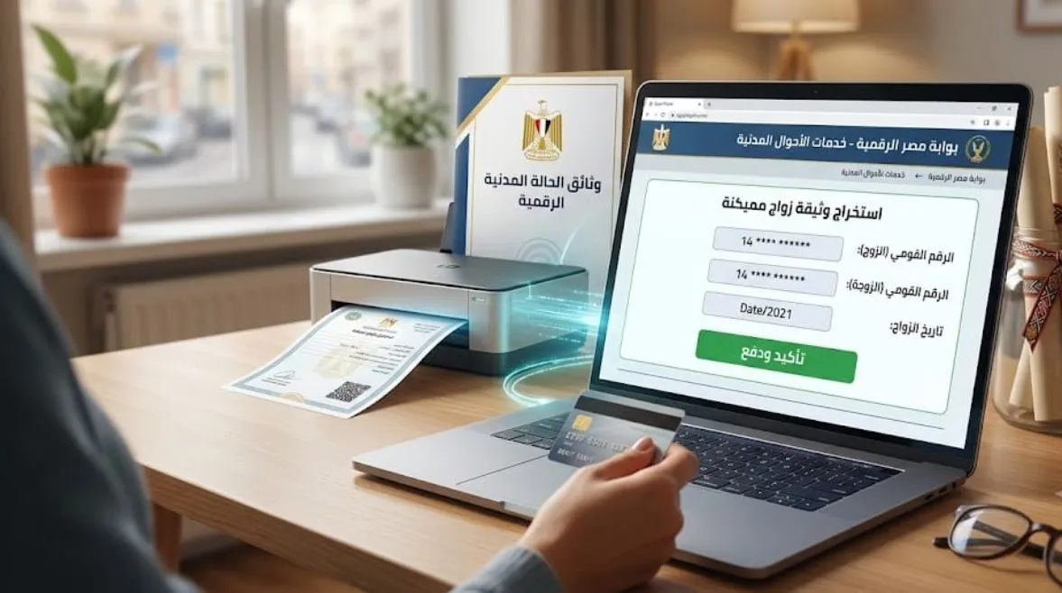 دليلك الشامل لاستخراج وثيقة الزواج المميكنة من بيتك بكل سهولة