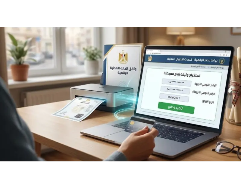 دليلك الشامل لاستخراج وثيقة الزواج المميكنة من بيتك بكل سهولة