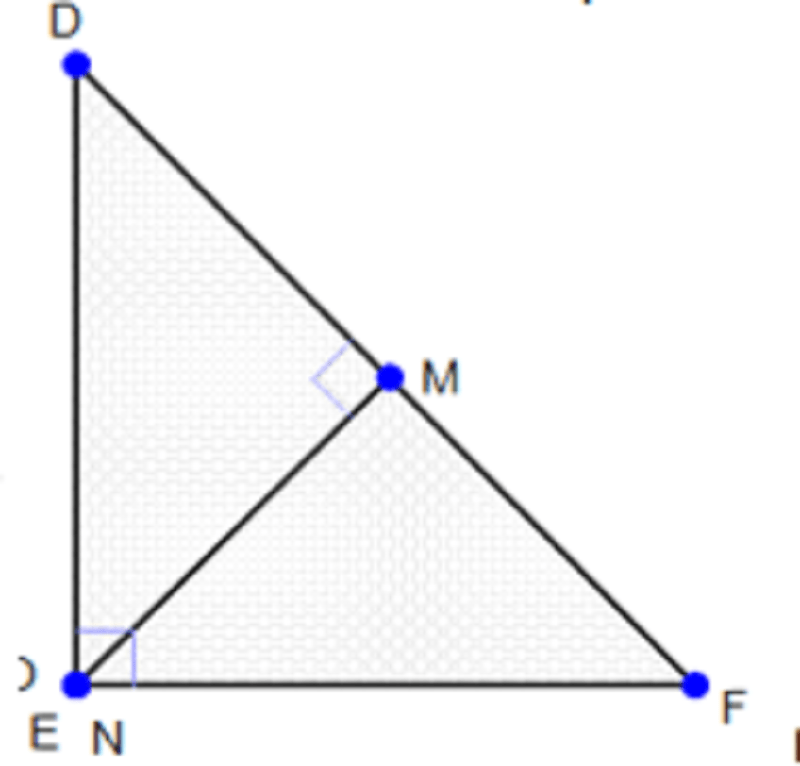 ملتقى الارتفاعات في المثلث القائم الزاوية تقع عند رأس الزاوية القائمة 