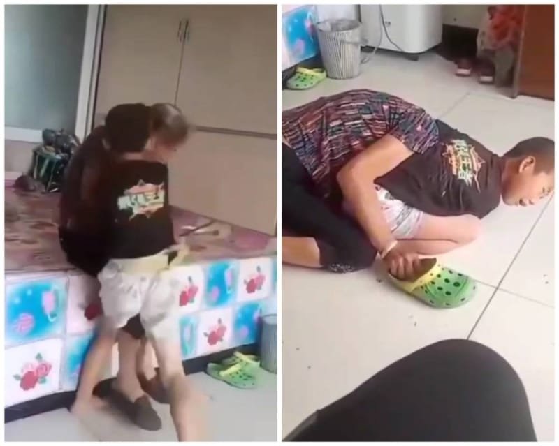 طفل صيني يتشاجر مع جدته ويقتلها خنقا (فيديو) 