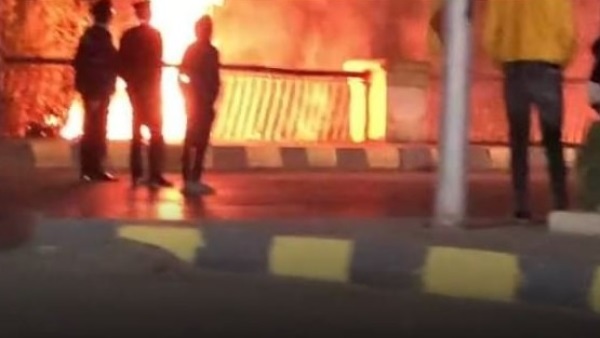 حريق جزيرة نيلية بكورنيش النيل أمام مستشفى السلام الدولي في المعادي
