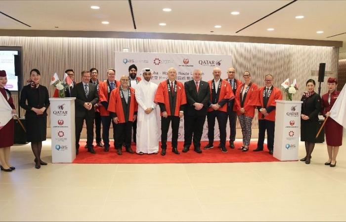 مطار حمد في قطر يستقبل أولى رحلات الخطوط اليابانية المباشرة بين #الدوحة و #طوكيو #طيران 